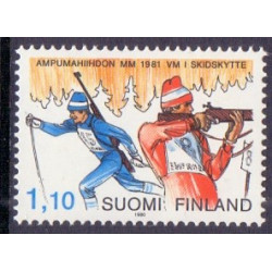 Finland. 1980. VM i skiskydning, og julefrimærker. AFA nr. 879-81**   , postfrisk stemplet FDC