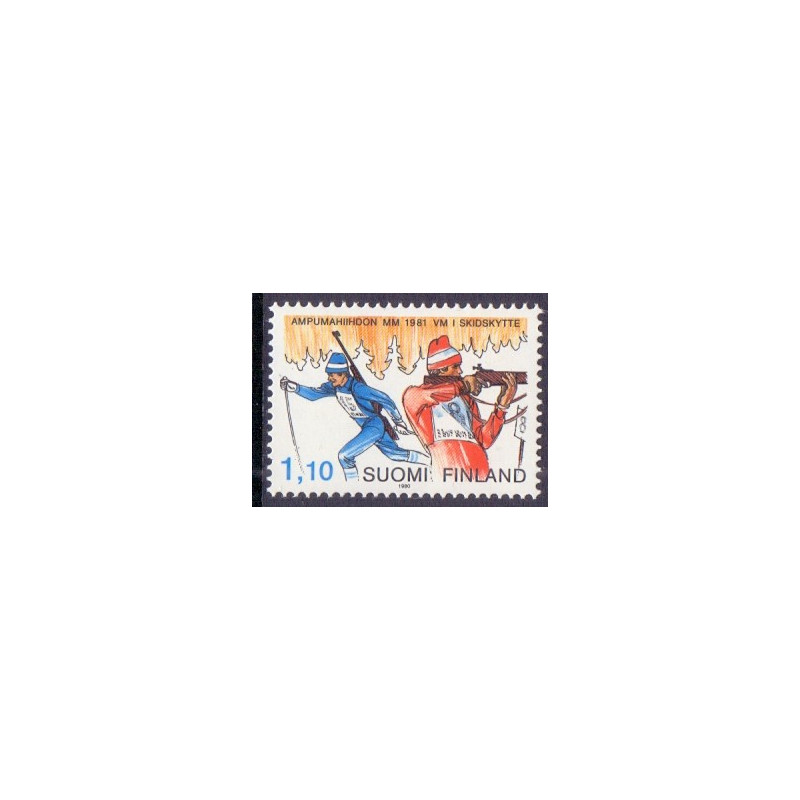 Finland. 1980. VM i skiskydning, og julefrimærker. AFA nr. 879-81**   , postfrisk stemplet FDC