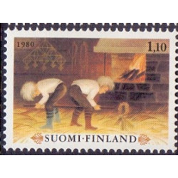 Finland. 1980. VM i skiskydning, og julefrimærker. AFA nr. 879-81**   , postfrisk stemplet FDC