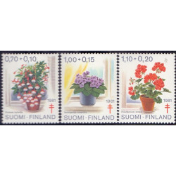 Finland. 1981. Blomster. AFA nr. 891-93 **   , postfrisk stemplet FDC