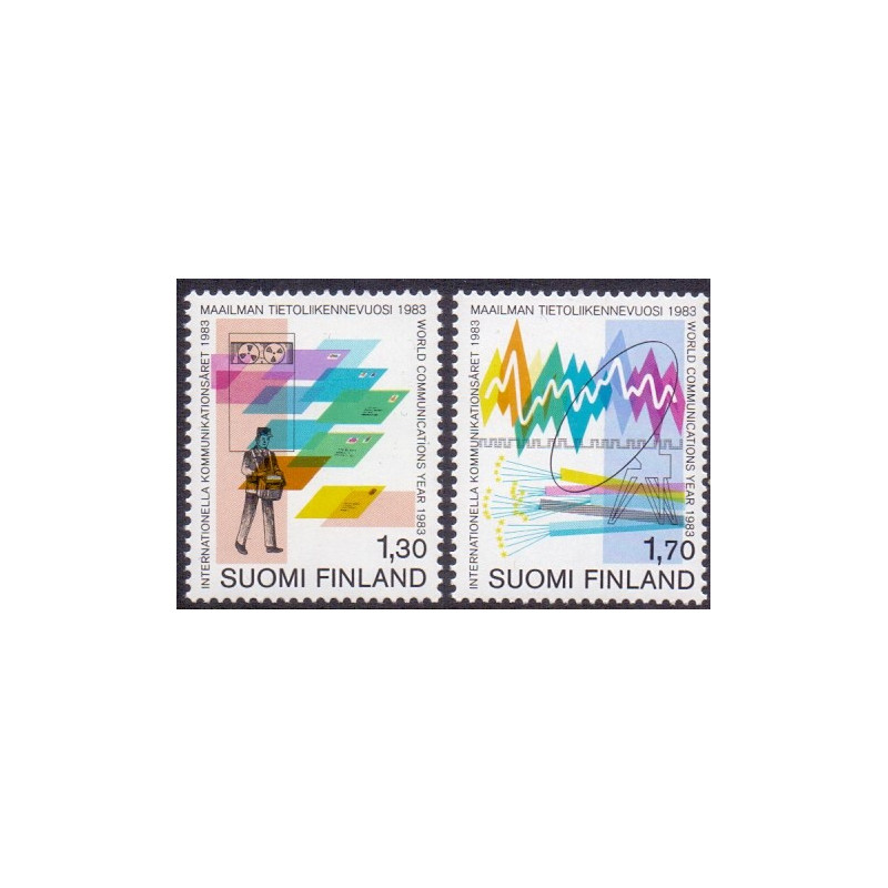 Finland. 1983. Verdenskommunikationsår. AFA nr. 930-31 **   , postfrisk stemplet FDC