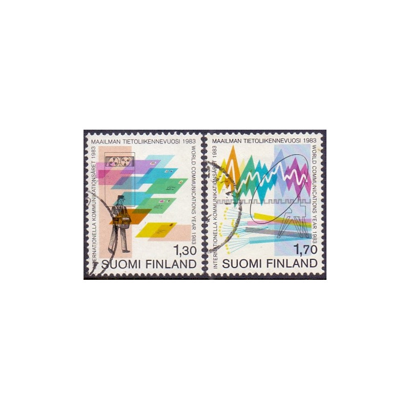 Finland. 1983. Verdenskommunikationsår. AFA nr. 930-31 **   , postfrisk stemplet FDC