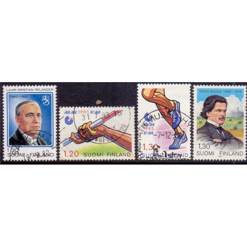 Finland. 1983. Relander, Atletik, og Toivo Kuulas, AFA nr 934-37 **   , postfrisk stemplet FDC