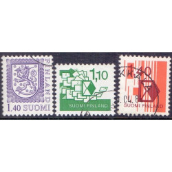Finland. 1984. Suppleringsværdi, og brevklassificeringsreform. AFA nr. 945-47 **  , postfrisk stemplet FDC