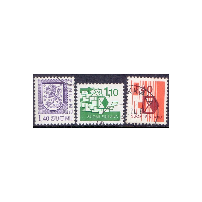 Finland. 1984. Suppleringsværdi, og brevklassificeringsreform. AFA nr. 945-47 **  , postfrisk stemplet FDC