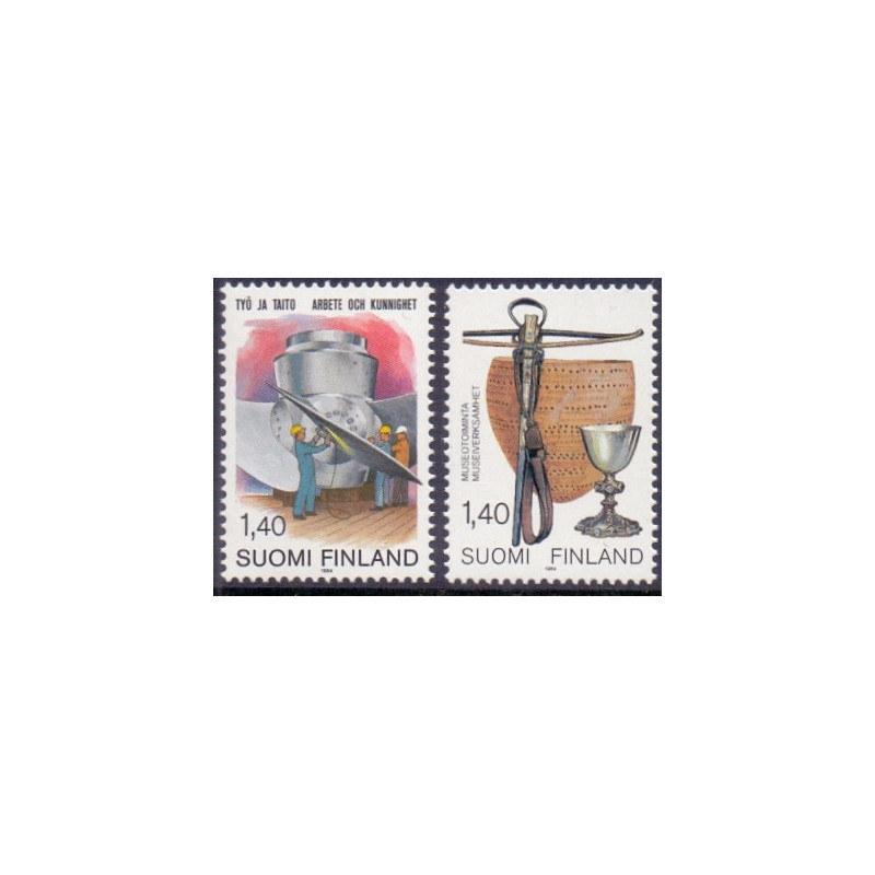 Finland. 1984. Arbejde, og Museumsvirksomhed. AFA nr. 948-49 **  , postfrisk stemplet FDC
