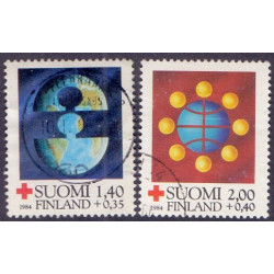 Finland. 1984. Røde Kors. AFA nr. 952-53 **  , postfrisk stemplet FDC