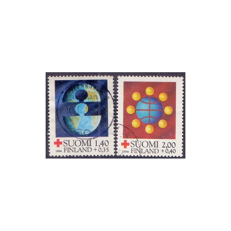 Finland. 1984. Røde Kors. AFA nr. 952-53 **  , postfrisk stemplet FDC