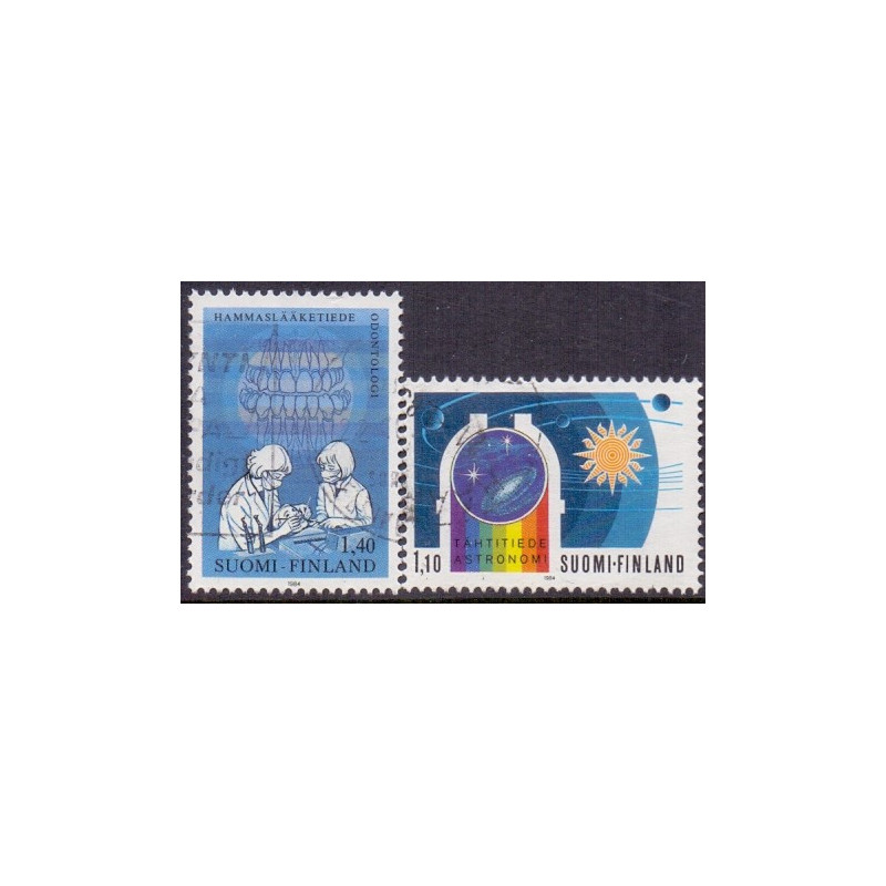 Finland. 1984. Tandlægekongres og Astronomi. AFA nr. 954-55 **  , postfrisk stemplet FDC