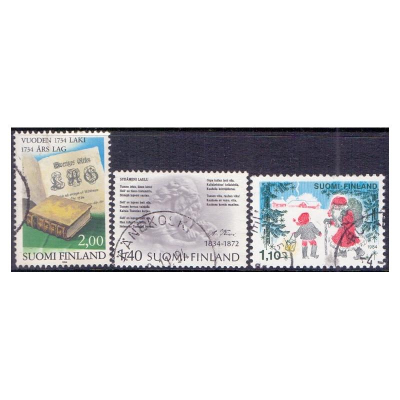 Finland. 1984. Loven fra 1734, Kivis, og julefrimærke. AFA nr 956-58 **  , postfrisk stemplet FDC