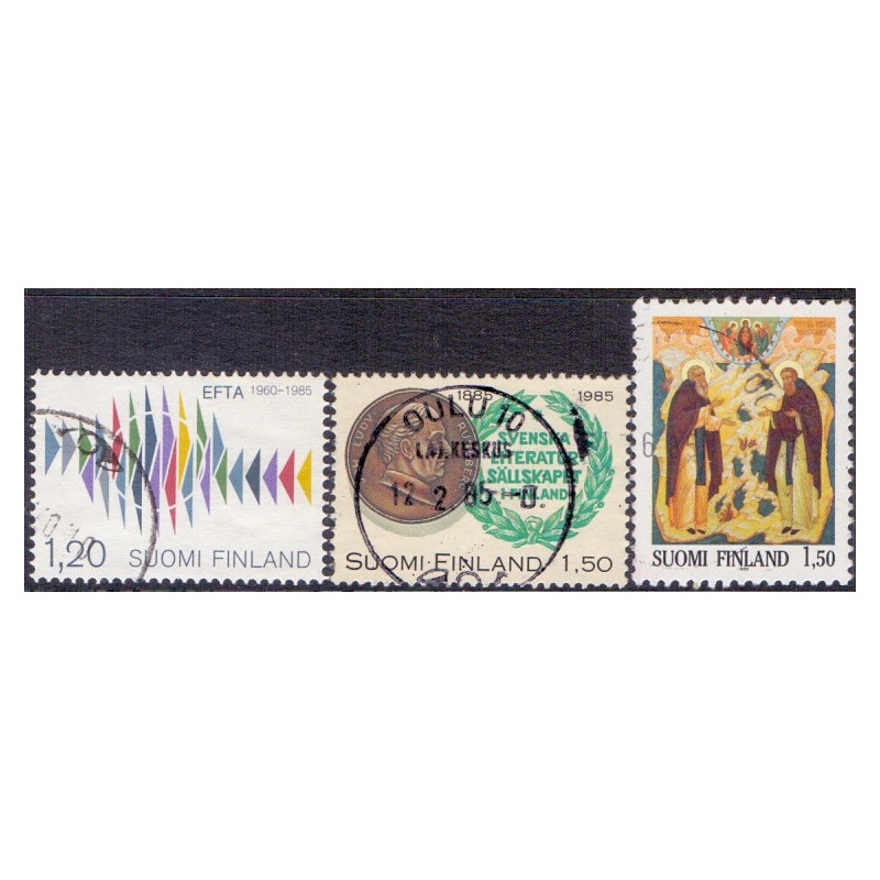 Finland. 1985. EFTA, Litteraturselskabet, og Ikon. AFA nr. 960-62 **   , postfrisk stemplet FDC