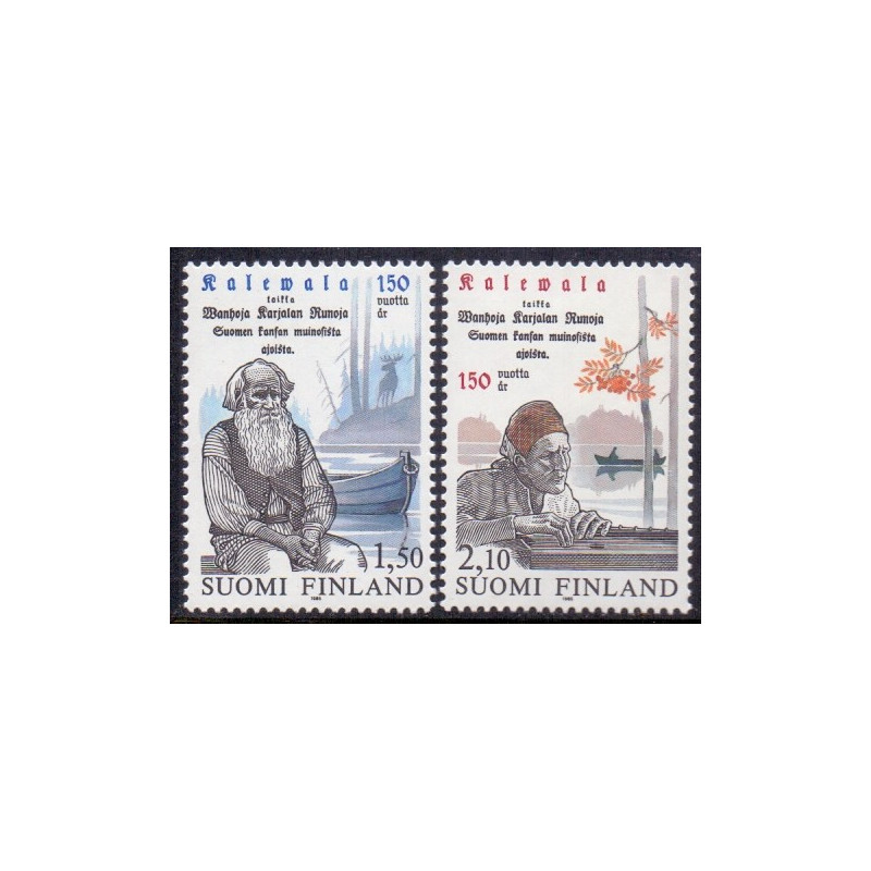 Finland. 1985. Nationalpos Kalevala. AFA nr. 963-64 **   , postfrisk stemplet FDC