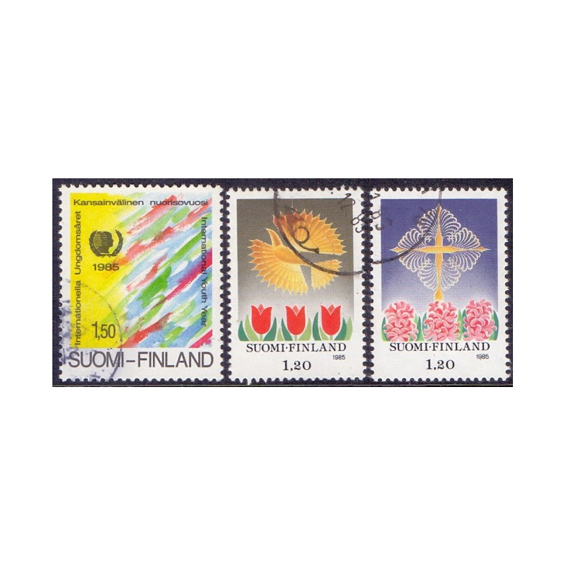 Finland. 1985. FN, Ungdomsår og julefrimærker. AFA nr. 980-82 **   , postfrisk stemplet FDC