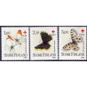 Finland. 1986. Røde Kors, sommerfugle. AFA nr. 995-97 **   , postfrisk stemplet FDC