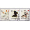 Finland. 1986. Røde Kors, sommerfugle. AFA nr. 995-97 **   , postfrisk stemplet FDC