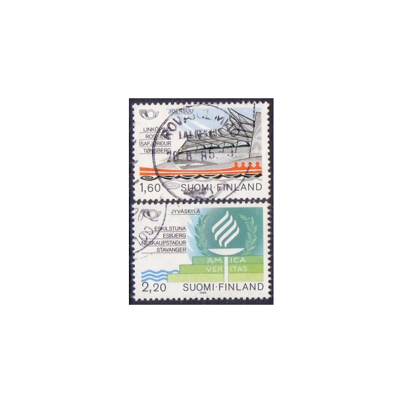 Finland. 1986. Norden, Venskabsbyer. AFA nr. 998-99 **   , postfrisk stemplet FDC