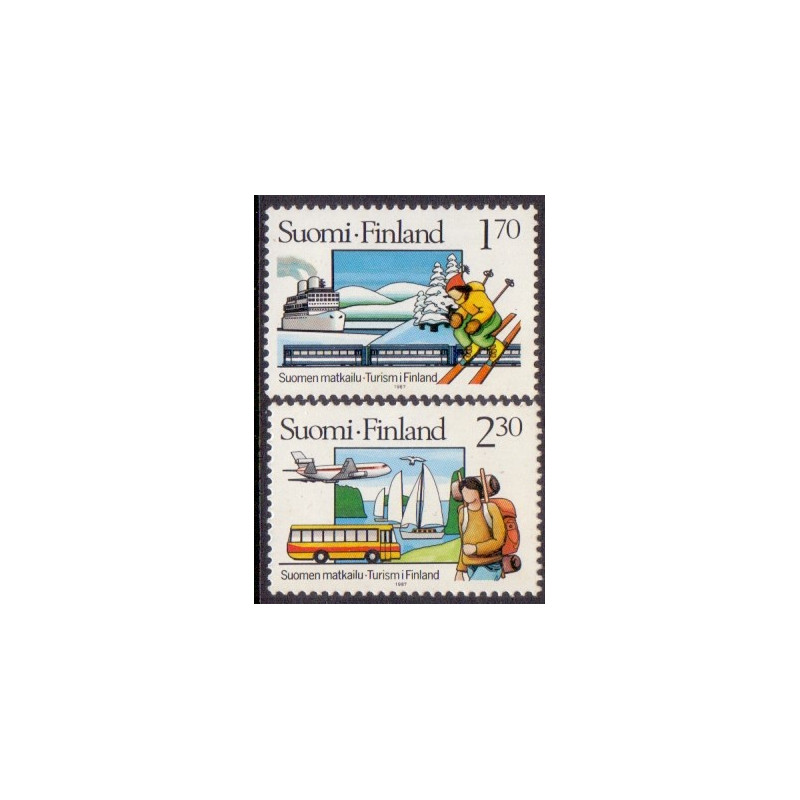 Finland. 1987. Turisme. AFA nr. 1010-11 **   , postfrisk stemplet FDC
