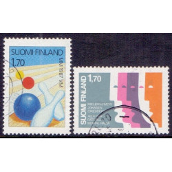 Finland. 1987. VM i bowling og Mental sundhed. AFA nr. 1014-15 **   , postfrisk stemplet FDC