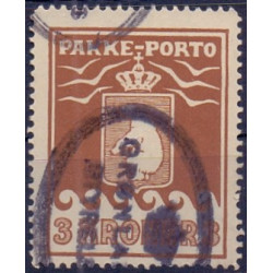 Grønland/Greenland 1930. 3 kr. Brun. AFA nr. 12 postfrisk stemplet