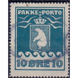 Grønland/Greenland 1937. 10 Øre, Grønblå. AFA nr. 15 postfrisk stemplet