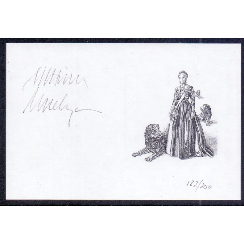 Færøerne. 2012. Dr. Margrethe, Sorttryks-miniark. (AFA nr 735)