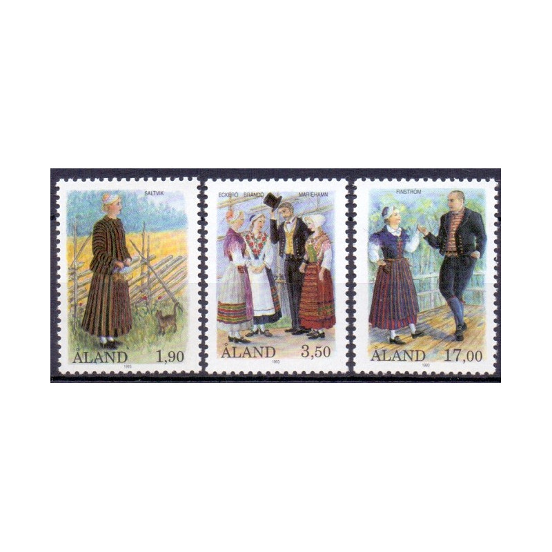 Åland. 1993. Folkedragter. AFA nr. 72-74 **, st