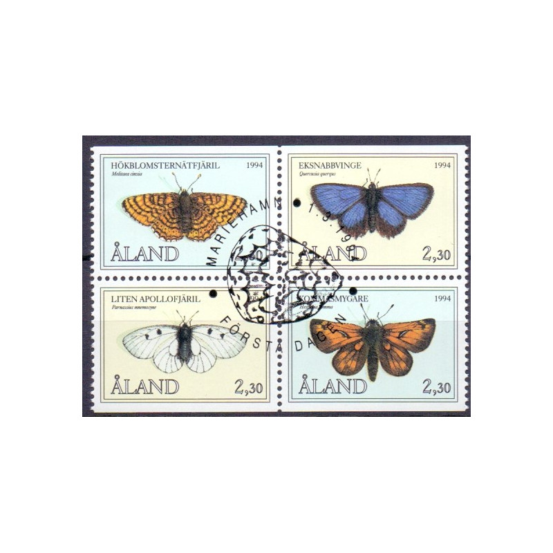 Åland. 1994. Sommerfugle i sammentryk. AFA nr. 82-85 **, st