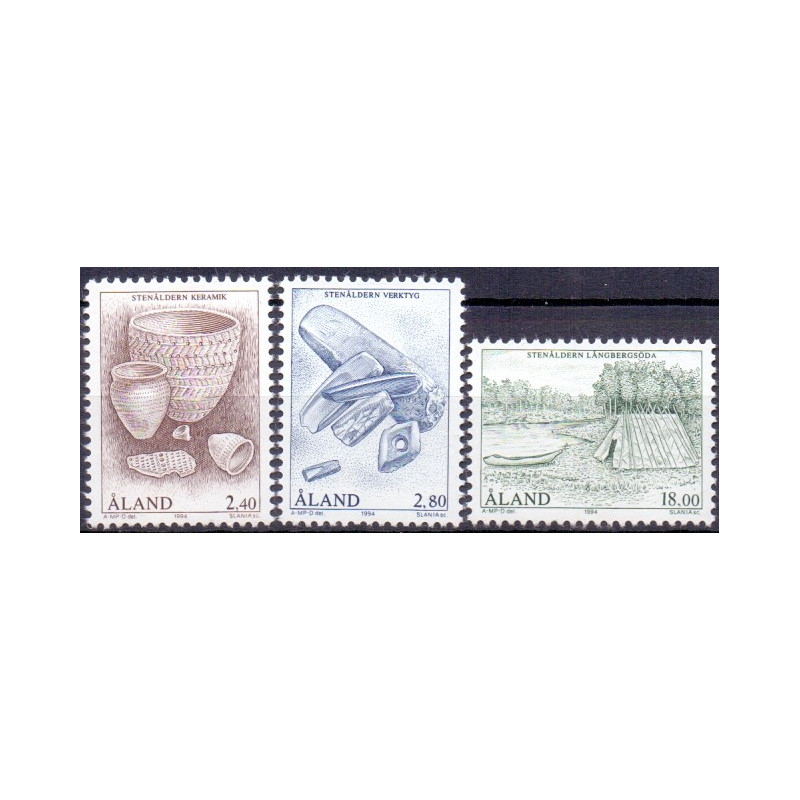 Åland. 1994. Stenalderen. AFA nr. 88-90 **,                       st
