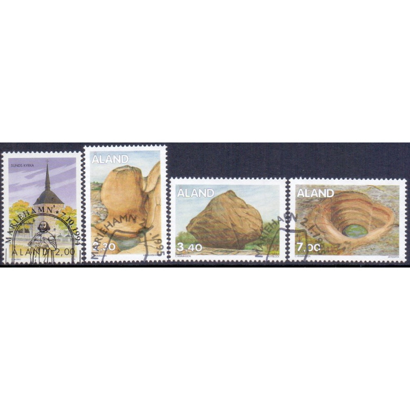 Åland. 1994-95. Sunds kirke og dagligmærker. AFA nr. 91-94 **                      st