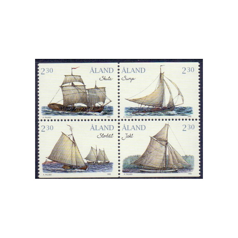 Åland. 1994-95. Sunds kirke og dagligmærker. AFA nr. 91-94 **                      st