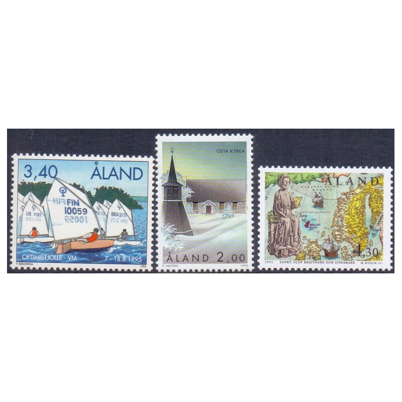 Åland. 1995. WM. St. George kirken og St. Oluf. AFA nr. 104-06 **                    st