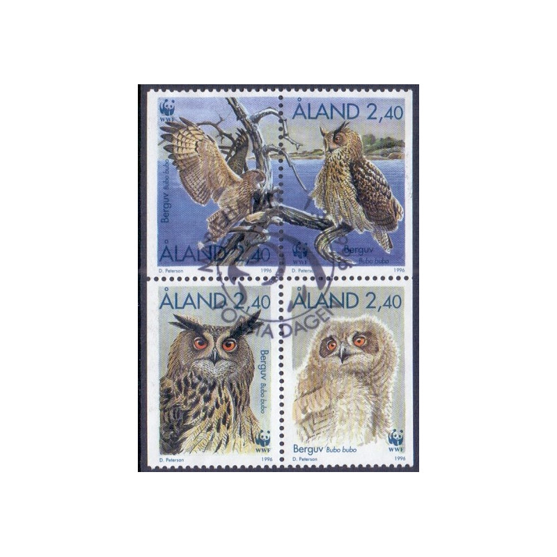 Åland. 1996. Ugler i sammentryk. AFA nr. 109-12 **                    st
