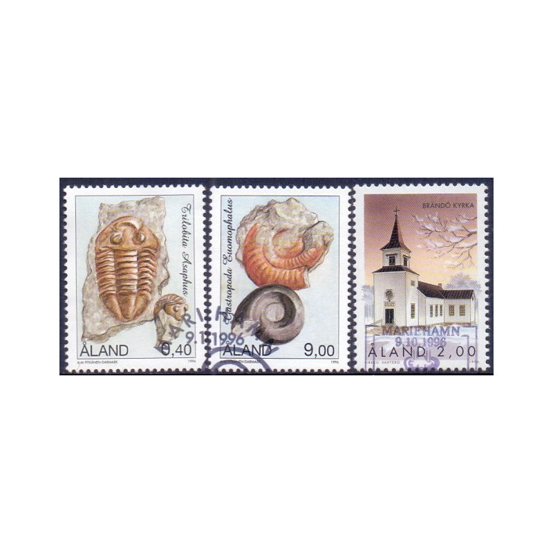 Åland. 1996. Forsiler, og Brändø kirke. AFA nr. 117-19 **                    st