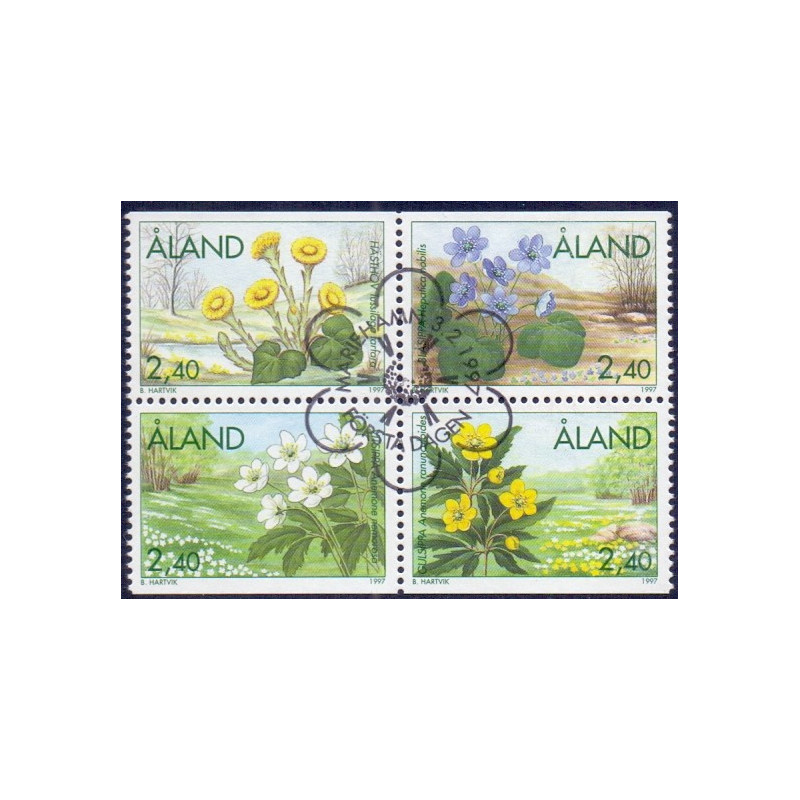 Åland. 1997. Blomster i sammentryk. AFA nr. 120-23 **                    st
