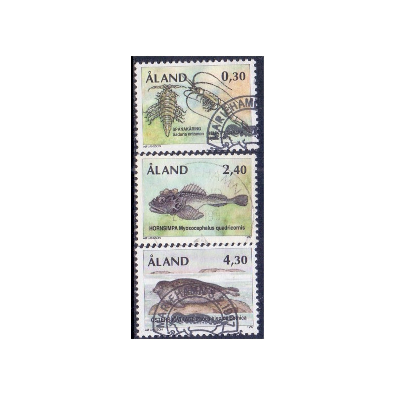 Åland. 1997. Ishavets dyr. AFA nr. 124-26 **                    st