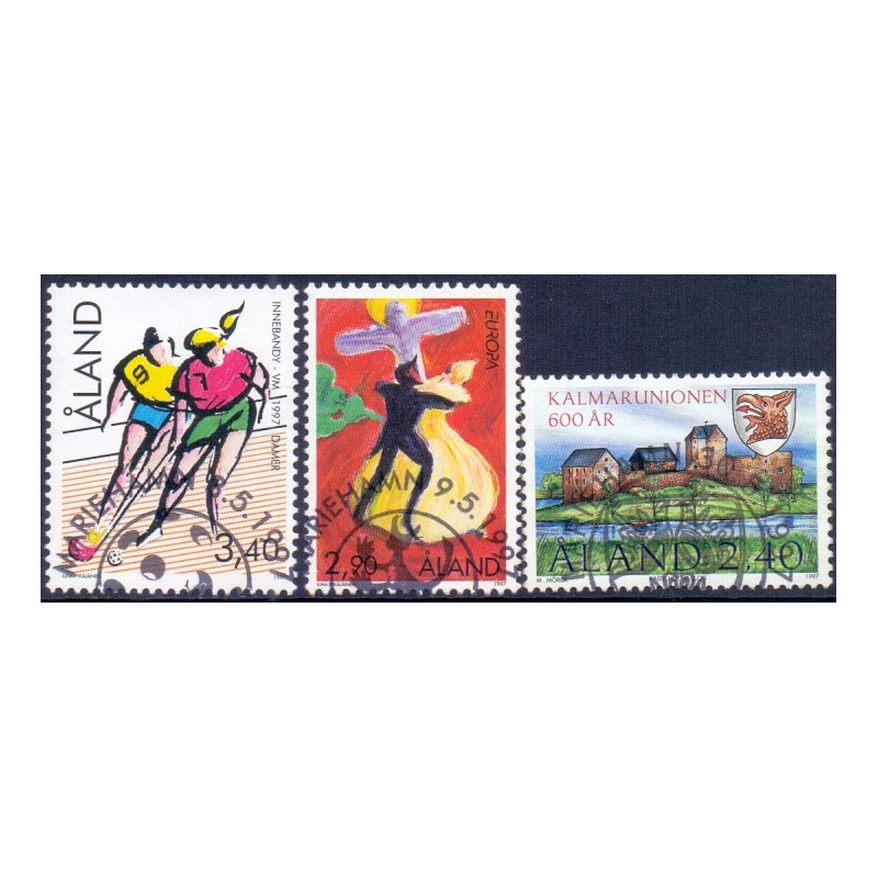Åland. 1997. Hocky, Europamærke samt Kalmarunionen. AFA nr. 127-29**                    st