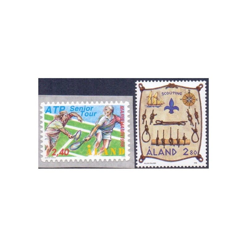 Åland. 1998. ATP-tennis og Spejder. AFA nr. 143-44 **                st