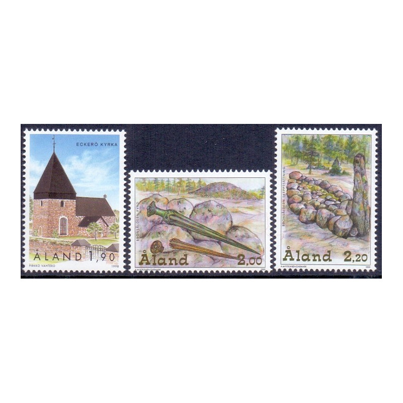 Åland. 1998-99. Eckerö og Bronzealderfund. AFA nr. 148-50 **                st