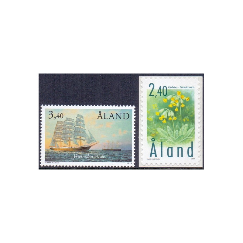 Åland. 1999. Barken Pamirs og Kodriver. AFA nr. 155-56 **                st