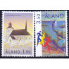 Åland. 1999. Lemland kirke, orienteringsløb. AFA nr. 162-63 **                st