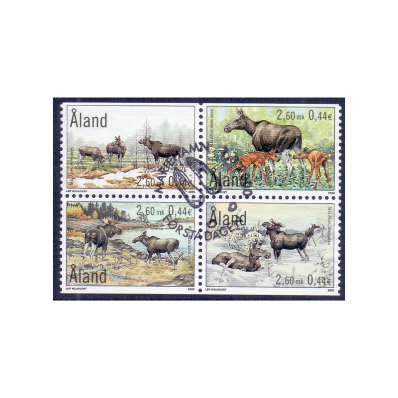 Åland. 2000. Elge, sammentryk. AFA nr. 171-74 **     st.