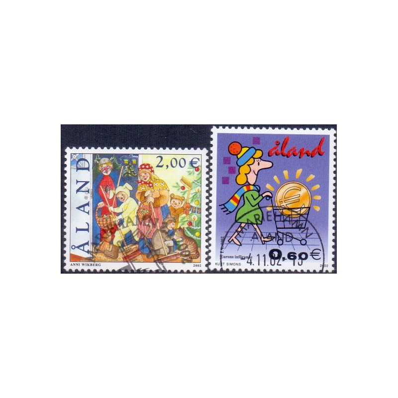 Åland. 2002.  Juletiden og Euroen´s indførsel. AFA nr. 198-99 **     st.