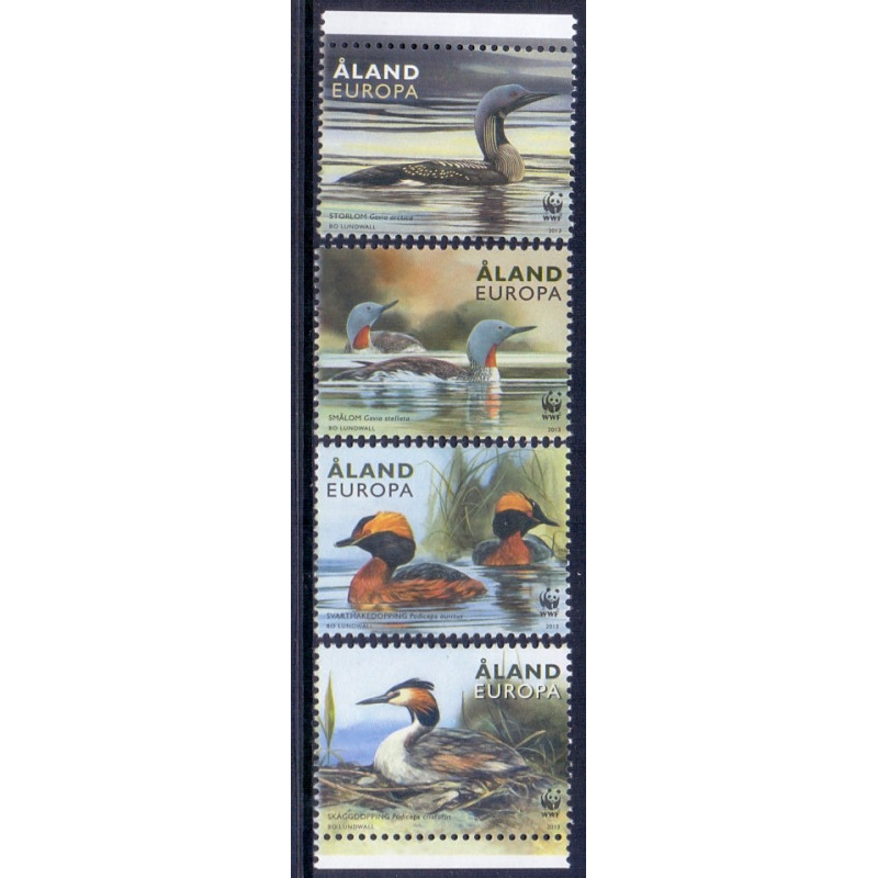 Åland. 2013. Lommer og lappedykker. AFA nr. 371-74 **   st.