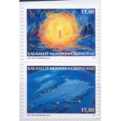 2017.13-15.00 kr. Julefrimærker. fra Hæfte. AFA nr. 772-73E ** postfrisk  stemplet FDC