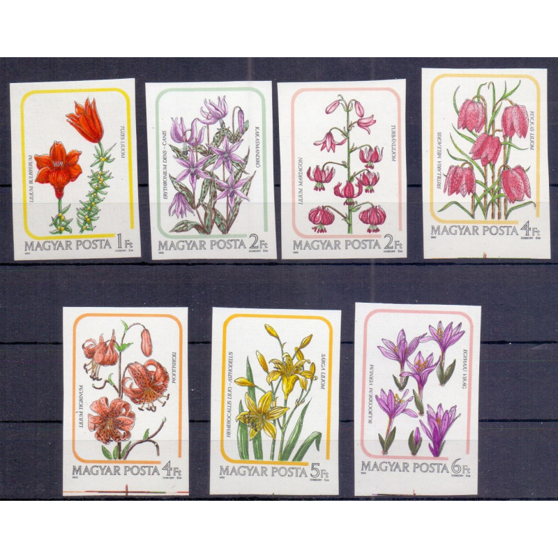 Ungarn.1985. Blomster. UTAKKET. AFA nr. 3676-82U **