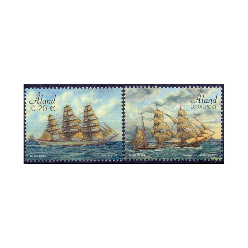 Åland. 2017. Sejlskibe. AFA nr. 438-39 **  st.