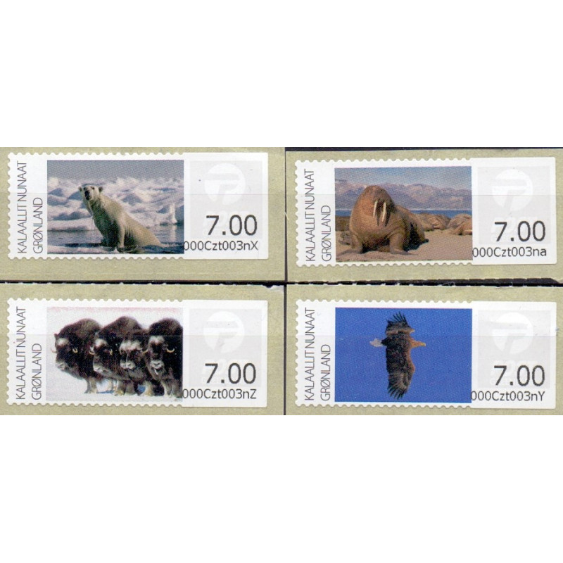 Grønland. 2011. Grønlands fauna, komplet sæt **     , stemplet