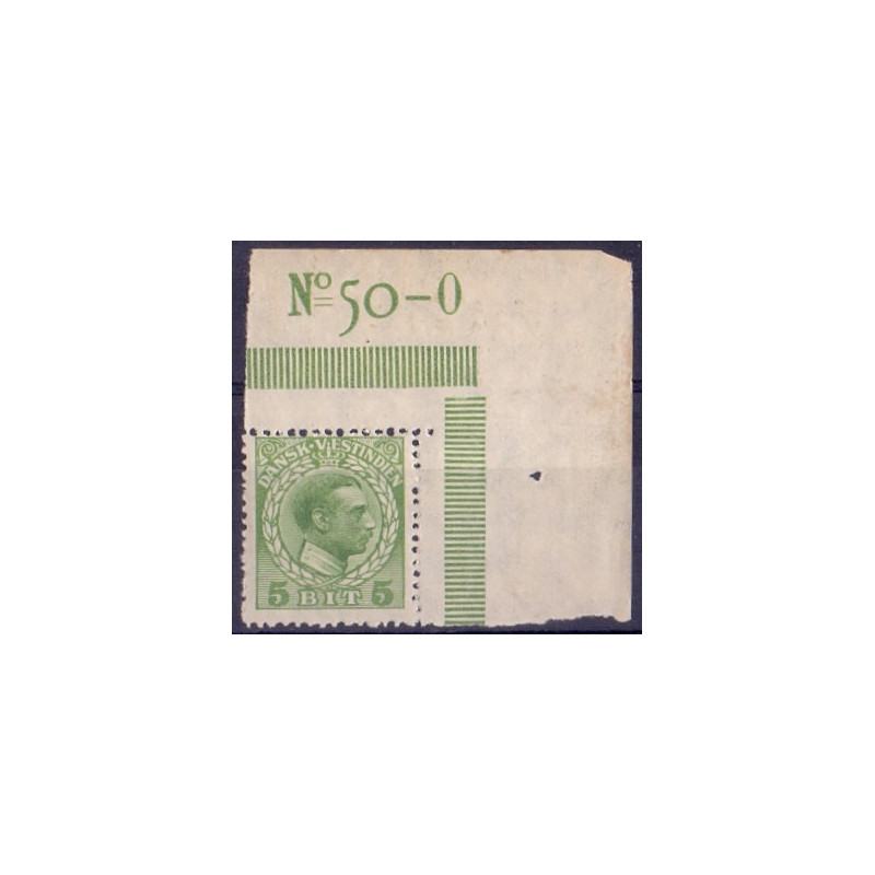 DWI. 1915-16. Kong Chr.5 Bit AFA nr 44, ** med hjørnemarginal