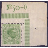 DWI. 1915-16. Kong Chr.5 Bit AFA nr 44, ** med hjørnemarginal