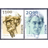 Norge. 2002. Johan Borgen og Nordahl Grieg, AFA nr. 1424-25 **  stemplet postfrisk FDC